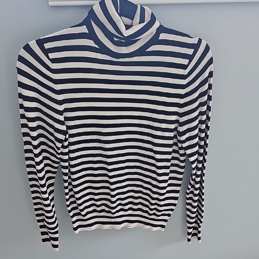 H&M Black and White Striped Sweater